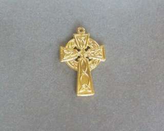Lot 2 CROSS Celtic Making Rosary Italy Parts C153G GOLD  