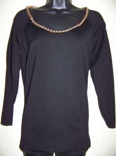 AUGUST SILK Woman 1X black sweater 50% silk EUC  