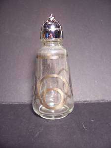 Vintage Antique Salt Shaker  Glass   Silver Greta Lippe  