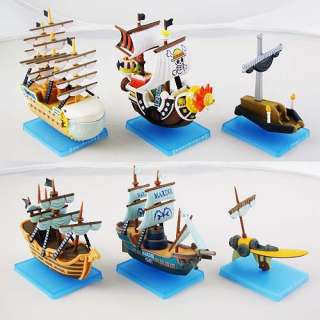 Lot 6 One Piece Ship 11cm Figure Stand Collection OP48  