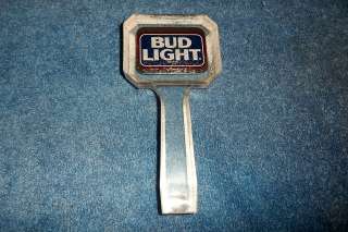 BUD LIGHT DOUBLE SIDED CLEAR BEER TAP HANDLE   