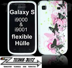 Schutz Hülle Samsung Galaxy S GT i9000/i9001 Schmetterling Band Case 