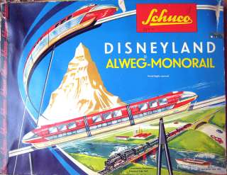 Schuco Disneyland Monorail 6333G; Vintage train set with red train 