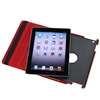   Red 360 Rotating Leather Case Guard Headset For The New iPad 3rd Gen