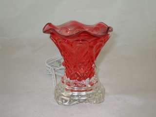   Electric Oil Lamp Tart Warmer Burner 734 208 345 Crystal Ruby Red