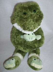 Cuddle Zone Target Large Green Frog with Baby Plush Toy  