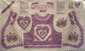Purple Floral Vest Pattern w/ Fabric  Sizes XS   LG NEW  