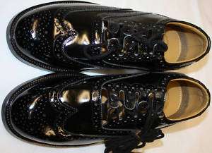 Scottish Luxury Black Ghillie Shoes,Shiny Leather Upper  