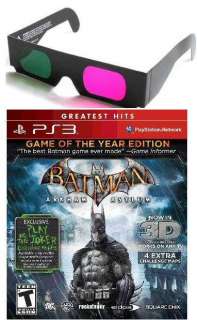 Batman Arkham Asylum: Game of the Year + 3D Glasses PS3 NEW  