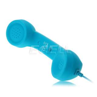 BLUE RETRO CLASSIC TELEPHONE HANDSET FOR APPLE iPHONE 4  