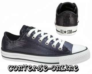CONVERSE All Star GREY BLACK GRADIENT SEQUINS OX LO Trainers EUR 39 