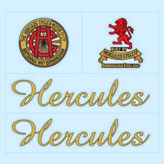 Hercules   Bicycle Decals Transfers Stickers   Set 1  