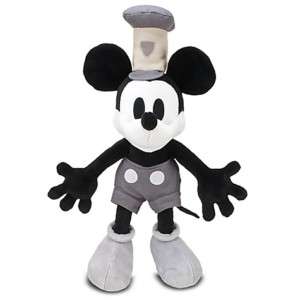   Peluche Disney Mickey Steamboat Willie Noir & blanc