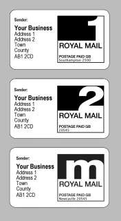 6,300 Royal Mail PPI with Sender Labels 63mm x 38mm  