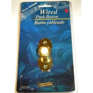 Heath Zenith Solid Polished Brass Wired Push Button with Lighted 