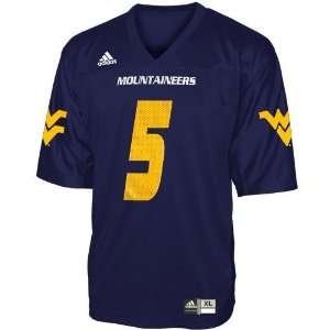 Adidas West Virginia Mountaineers #5 Navy Blue Youth 
