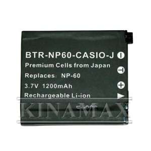  Kinamax BTR NP60 CASIO J 1200mAh NP 60 Replacement Battery 