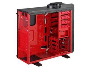   720B Mid Tower ATX/ Micro ATX PC Gaming Case Chassis No PSU Red/ Black