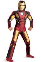 Marvel Avengers Movie Iron Man Mark VII Muscle Light Up Child Costume 