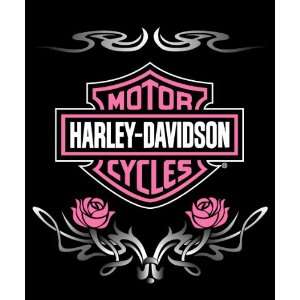 Harley Davidson® Pink Tattoo Throw