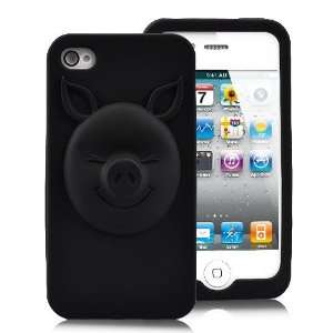 3D Pig Pattern Design Silicone Case For iPhone 4 and 4S 