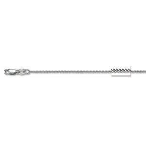  14k Solid White Gold 1mm Gourmette Chain Necklace 20 