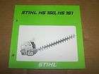 Stihl HS 150 151 Hedge Trimmer Owner Manual Part List n  