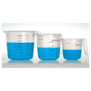 SI Metric Set of 3 Liquid Measuring Cups with Handles  