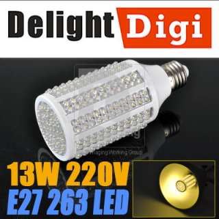   E27 263 LED 13W Bright/Warm White Lighting Energy Save Light Bulb Lamp