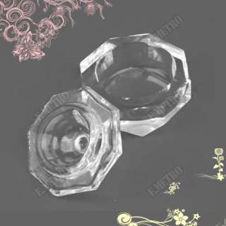 Glass Dappen Dish Bowl for Acrylic Liquid + Cover Lip  