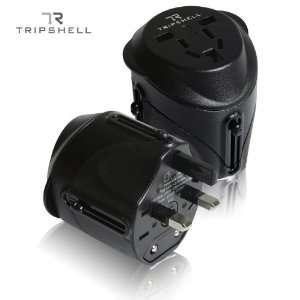  Tripshell International TR Adap BK Travel Plug Adapter 