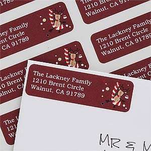    Reindeer Personalized Holiday Address Labels