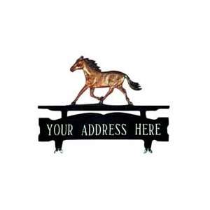  One Line Mailbox Address Sign with Horse