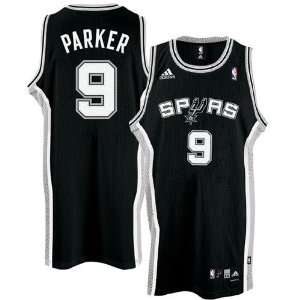 NBA adidas San Antonio Spurs #9 Tony Parker Black Road Swingman 