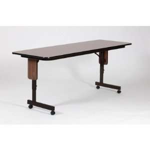  96 W x 24 D Panel Leg Folding Seminar Table with Adjustable Leg 