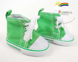 American Girl Doll Shoes Cons Canvas Sneakers Green  