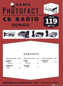 Sams Photofact CB Radio Series CB 119 May 1977  