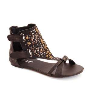 Womens Gladiator Roman Sandals Ankle Cuff Covered Heel Flats Shoes 