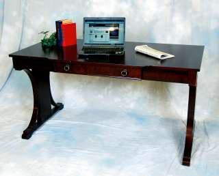 Dark Cherry Writing Table Desk w/ Keyboard Drawer  
