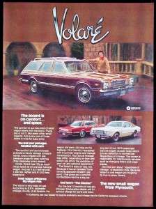 Vintage 1976 Plymouth Volare Wagon Magazine Print Ad  