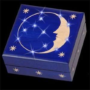   and Stars with Lighting LED Lights Wooden Jewelry Box
