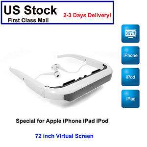   Virtual Digital Video Glasses For Apple iPhone iPod iPad US Stock