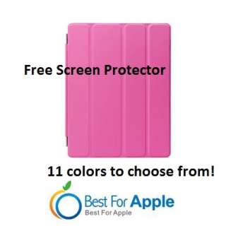 Slim Magnetic Smart Cover Case For Apple New iPad 3, 2(Pink)  