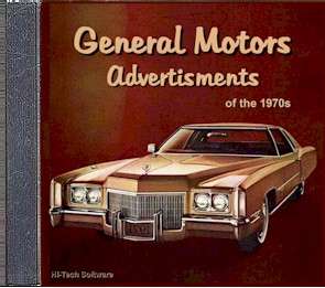 GM Car Ads 1970s CD ROM General Motors Auto  