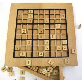 Wood Expressions Wooden Sudoku Puzzle Game Board With Drawers  