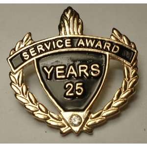  Service Award 25 Years Lapel Pin With Stone Everything 