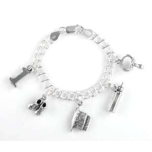   Babys First (1st) Birthday Charm Bracelet with Charms 6 Everything