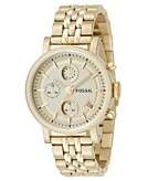 Macys   Fossil Watch Womens Gold Plated Bracelet ES2197 customer 