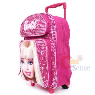 Barbie School Roller Backpack Large Rolling Bag  16in  
