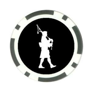 Bagpipes Bagpiper player Poker Chip Card Guard Great Gift Idea